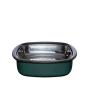 Preview: Riess Email Dampfgarer mit Glasdeckel und Gareinsatz 3-tlg. Nouvelle Teal